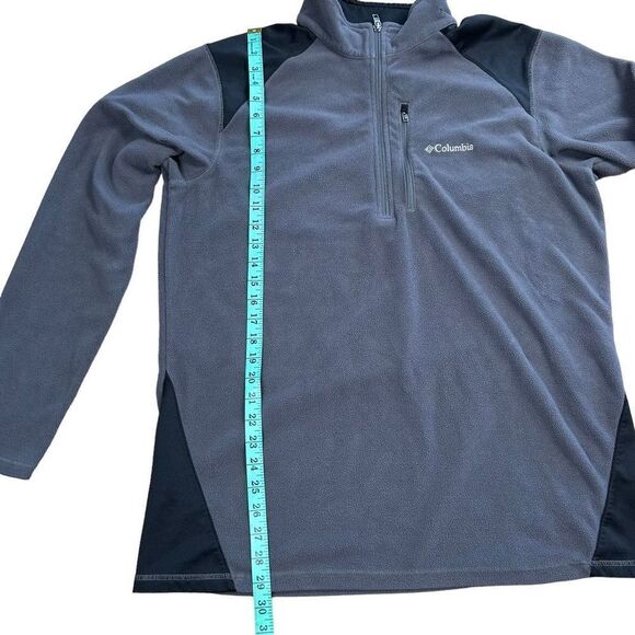 Columbia wWomen's Gray 1/4 Zip Fold Over Collar Fleece Sweatshirt Size Large - Picture 3 of 10
